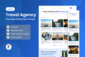 Travel Agency Blog Landing Page