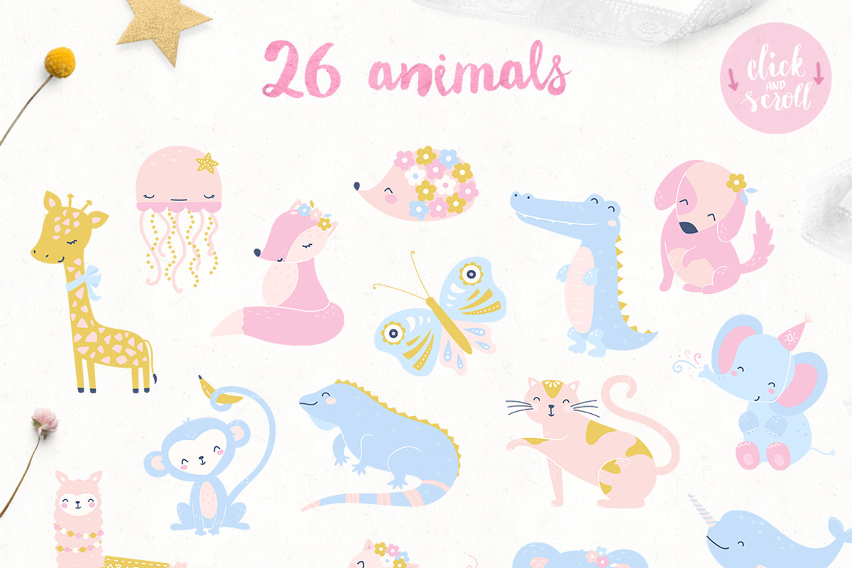 Animal Alphabet & cute baby patterns, a Pattern Graphic by Inna Moreva (Photo 4 of 9)