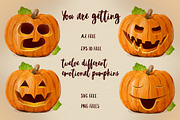 Halloween Pumpkin illustrations, an Illustration by Indie Khisa (Thumbnail 3 of 8)