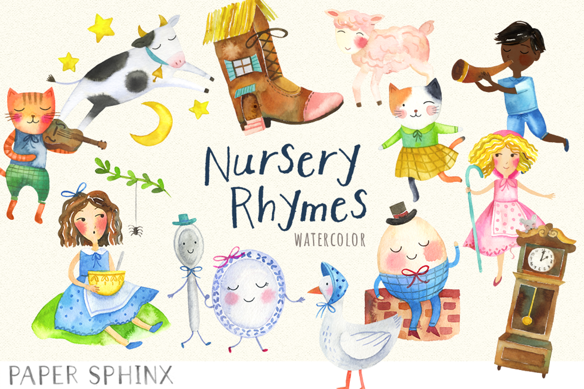 mother-goose-nursery-rhymes-pack-an-illustration-by-papersphinx-creative-market