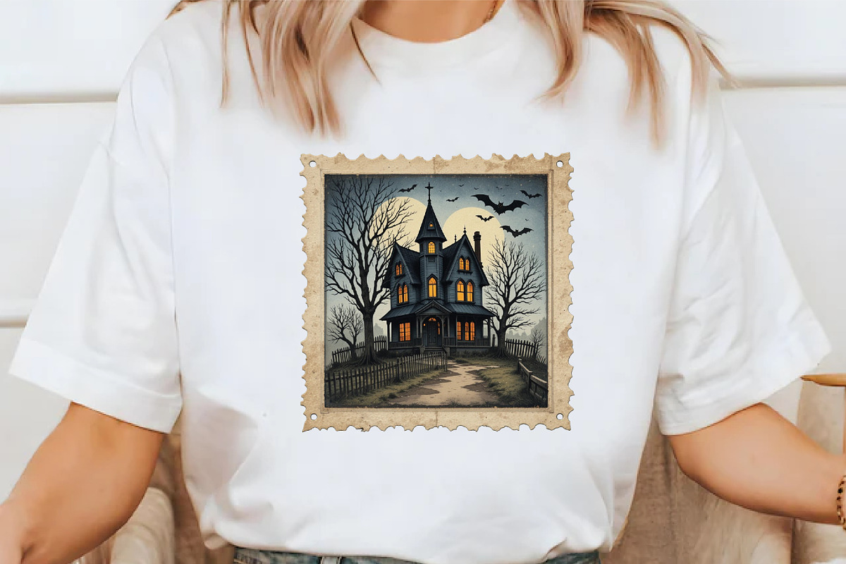 Halloween Postage Stamp Sublimation, an Illustration by Libby Wishes (Photo 6 of 6)