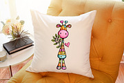 Whimsical Christmas Giraffe Clipart, an Illustration by Sublimation Artist (Thumbnail 6 of 6)