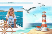 Sea Clipart. Patterns & Seascapes, a Person Illustration by MariArtySpace (Thumbnail 3 of 15)