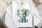Watercolor Cute Safari Animals Png, an Illustration by DreamCafeArt (Thumbnail 4 of 5)