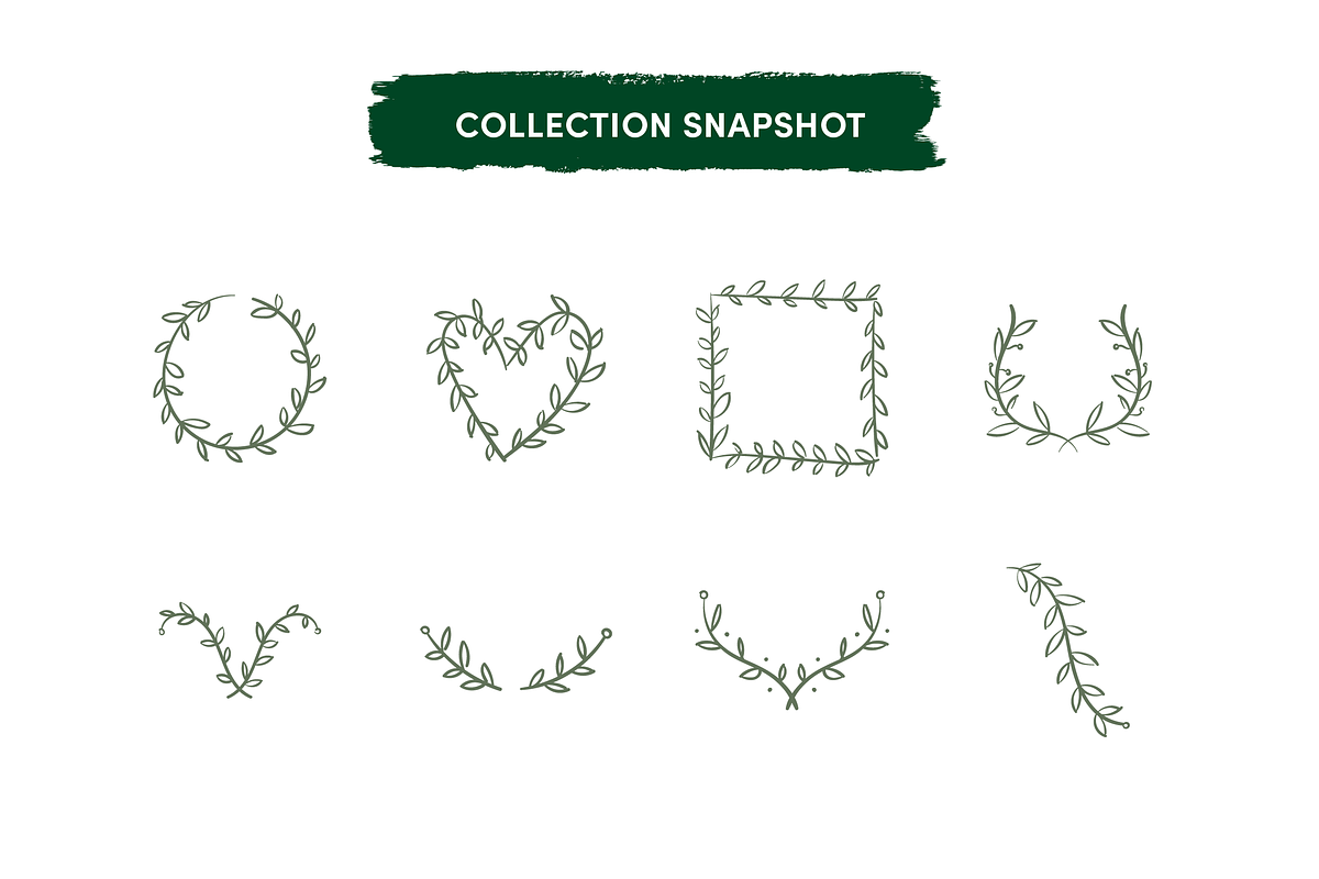 Botanical Wreath & Divider Icons, an Object Graphic by Caroline Mackay (Photo 2 of 7)