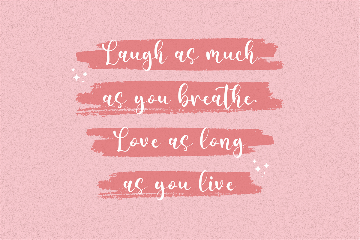 Moon Preety, a Script Font by Forberas Club (Photo 3 of 8)