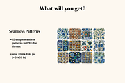 Vintage Tile Osman Patterns, a Pattern Graphic by Ninterints (Thumbnail 2 of 18)