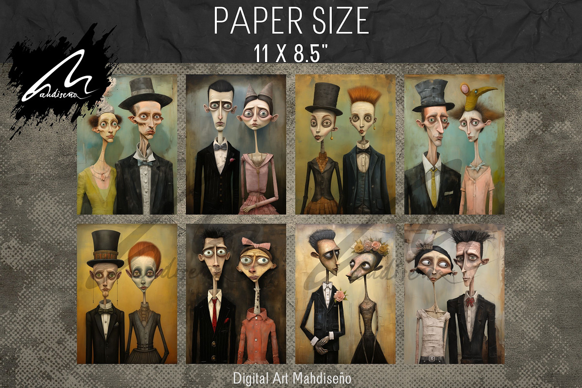 Odd Whimsical Couple, Quirky Collage, a Person Illustration by Digital Art Mahdiseño (Photo 3 of 9)