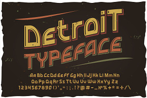 Detroit OTF Vintage Label Font.