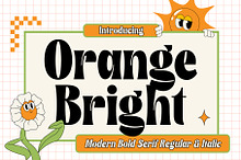 Orange Bright Bold Serif Font