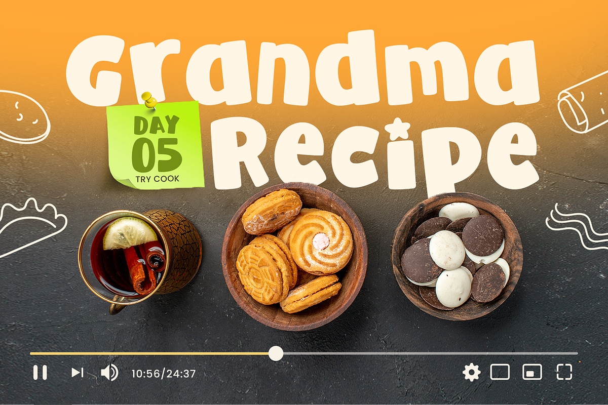 Lemon Cookies - Food Font, a Handwritten Font by Mozatype (Photo 5 of 8)
