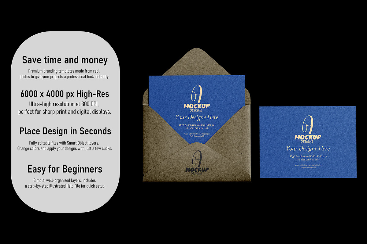 Envelope Mockup with Insert Card, an Advertising Mockup by pixelmock (Photo 6 of 22)