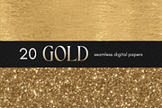 Gold Seamless Digital Paper Pack, a Background Graphic by Business Chic (Thumbnail 4 of 4)