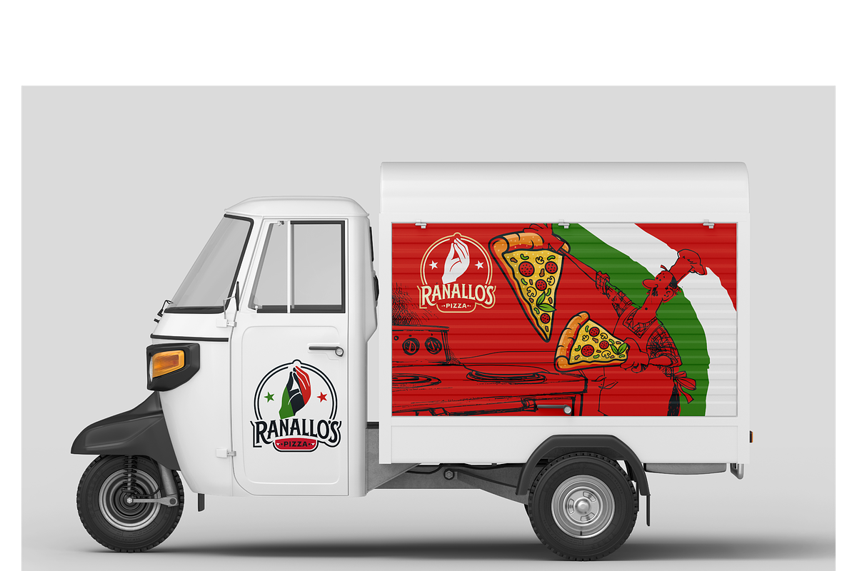 Vibrant Pizza Truck Design, a Food Illustration by CarWrap design (Photo 3 of 5)