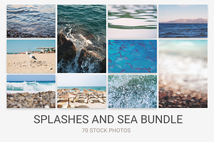 Splashes and sea