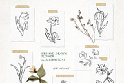 89 LINE ART FLOWER ILLUSTRATIONS, an Illustration by Katerina Osa (Thumbnail 2 of 10)