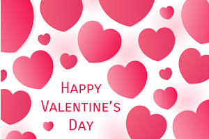 Red, pink hearts Valentines day, an Illustration by sceptical cactus
