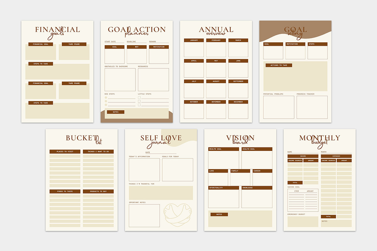 CANVA Project Planner and Journal, a Magazine Template by MNT-Creator