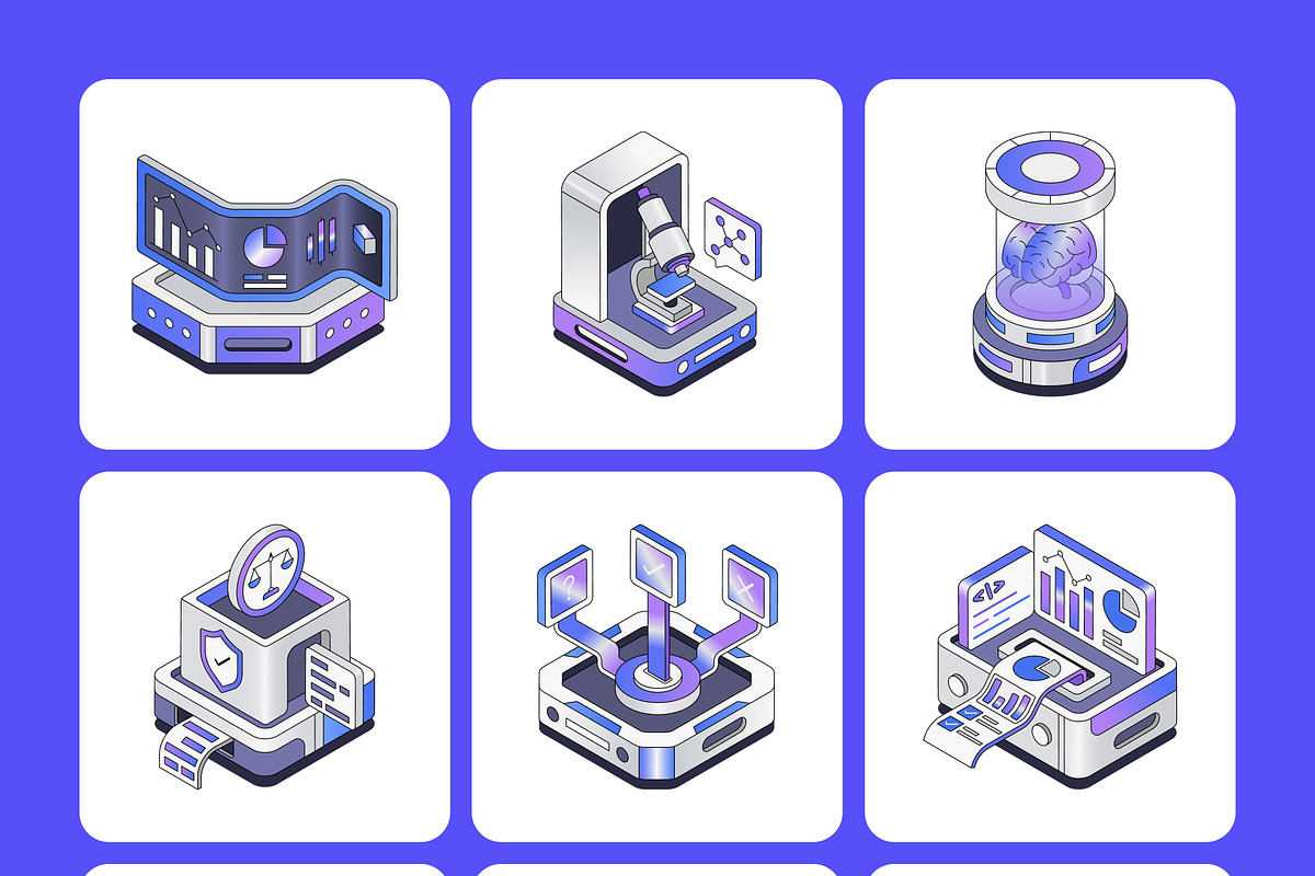 70 AI Isometric illustrations, a Technology Illustration by Vectors Market (Photo 10 of 11)