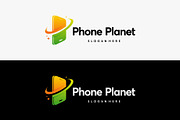 Phone Planet logo designs, a Branding & Logo Template by Lucky Creative (Thumbnail 1 of 4)