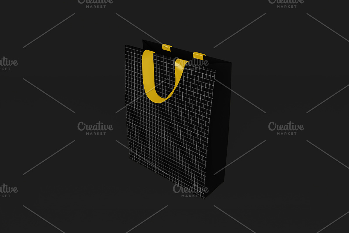 Gold & Black Bag Mockup, a Packaging Mockup by Qaleb Studio (Photo 1 of 2)