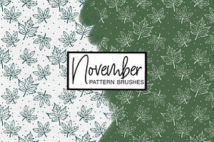 November Pattern Brushes Procreate