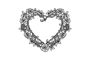 Floral Heart Frame SVG Bundle, an Illustration by Designs_River (Thumbnail 15 of 31)