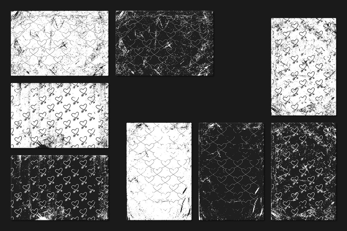 Hearts - 80 Grunge Patterns, a Pattern Graphic by Tustan (Photo 6 of 12)