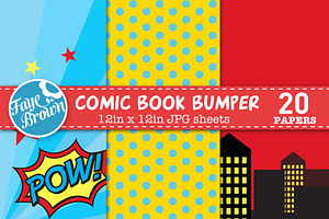 Comic Book Digital Scrapbook Paper