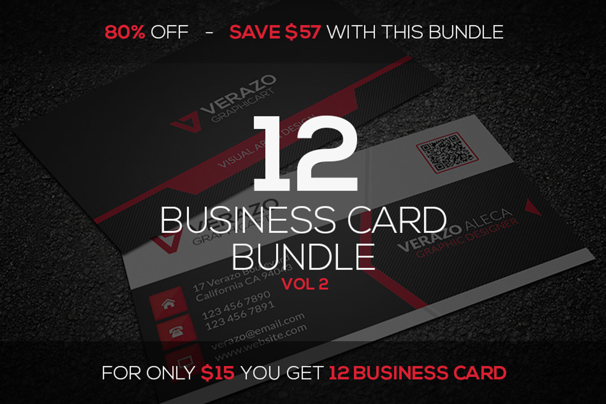 12 Business Card Mini Bundle v2, a Business Card Template by Verazo (Photo 1 of 4)