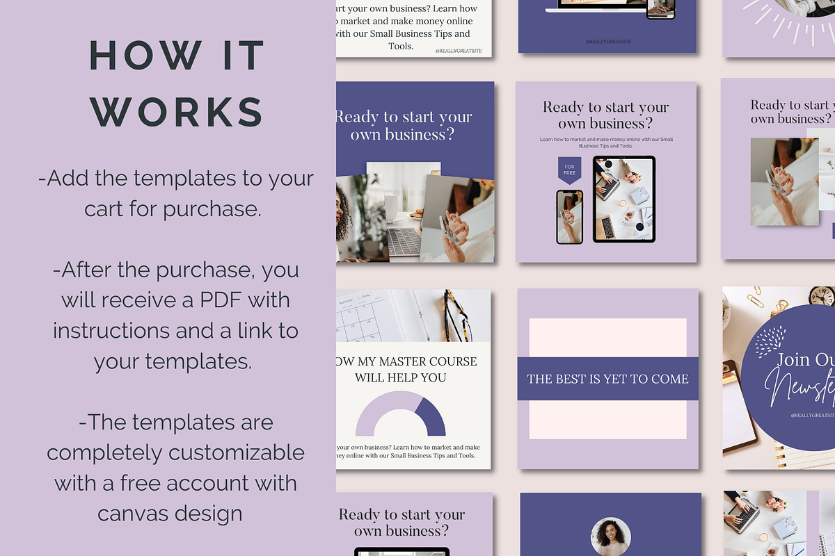 Purple Course Creator Templates, a Social Media Template by Social Assumptions (Photo 2 of 7)
