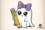 Spooky Teacher Halloween Ghost PNG, an Illustration by Dream Creation (Thumbnail 1 of 5)