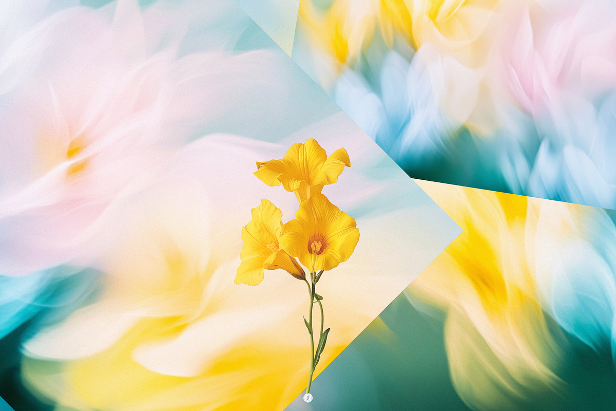 Floral Gradient Backgrounds, a Background Graphic by Freezerondigital
