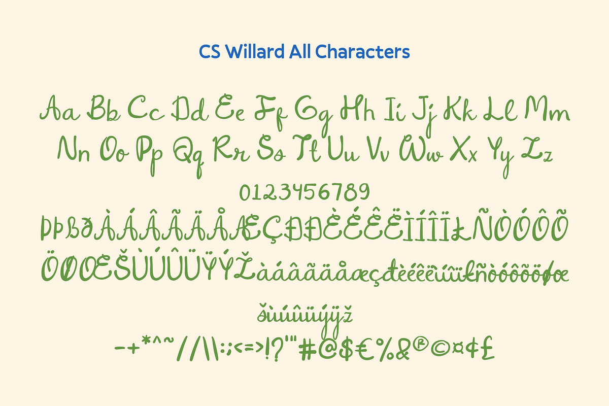 CS Willard – Whimsy Script Font, a Script Font by Craft Supply Co. (Photo 8 of 8)