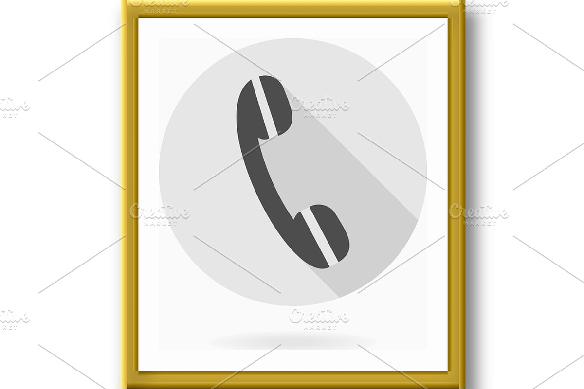 Fine Telephone Receiver Flat Icon, an Icon by FineArtStudio (Photo 2 of 3)