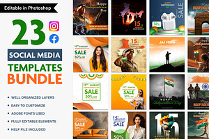 Independence Day PSD Post Bundle, a Social Media Template by Allies Interactive