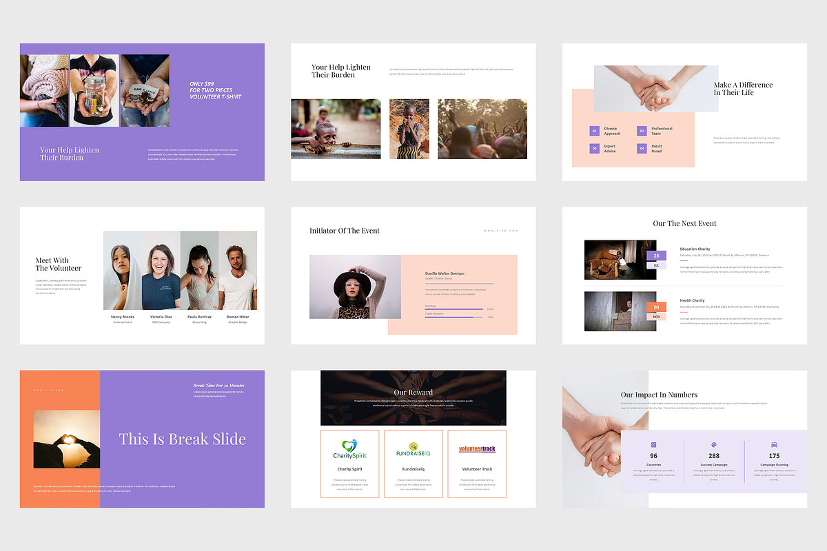 Fivo : Charity Event Google Slides, a Presentation Template by Punkl Camp (Photo 3 of 9)