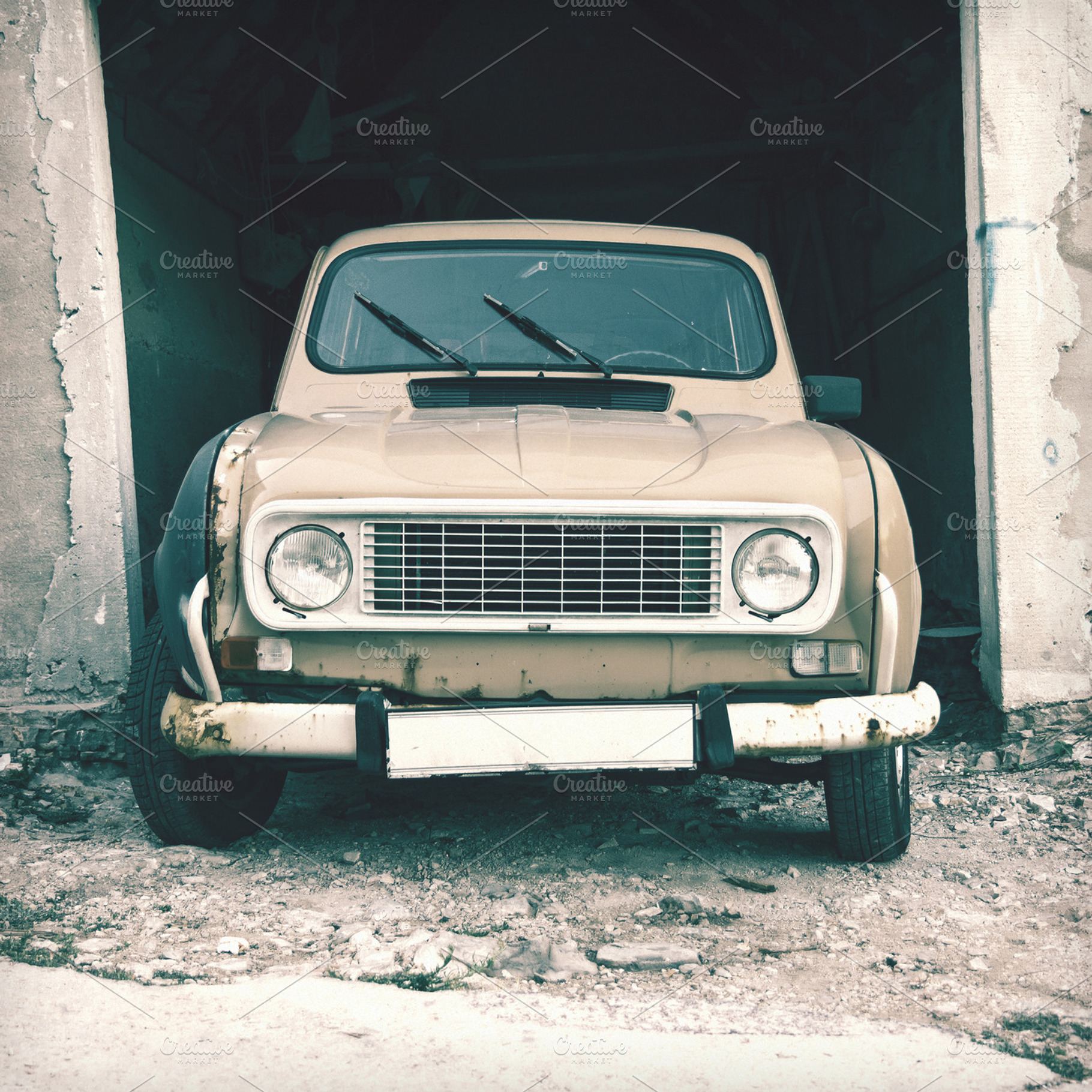 Front view of old car, a Transportation Photo by BOOCYS