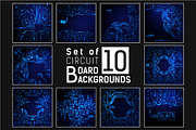 -50% Circuit boards backgrounds set, a Background Graphic by frost_newt (Thumbnail 1 of 11)