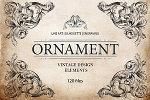 Vintage ornament vector