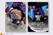 3 Abstract NightClub Party Flyers, a Flyer Template by Satgur Graphic Design (Thumbnail 3 of 9)