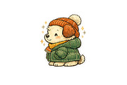 Cozy Winter Puppy Wall Art, a Background Graphic by LaseredNinja (Thumbnail 3 of 3)