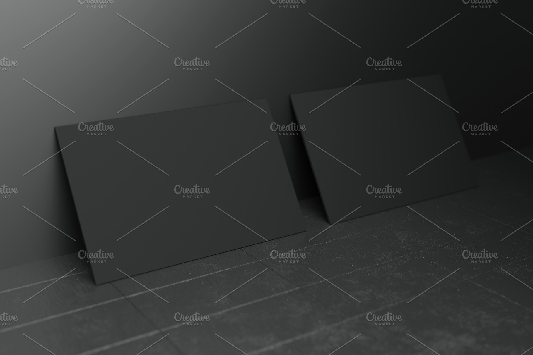Black horizontal business card paper mockup template with blank, a Business Photo by Ministocker