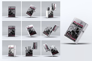 Steel Oil Lighter Mock-Up, a Product Mockup by DesignRushMarket