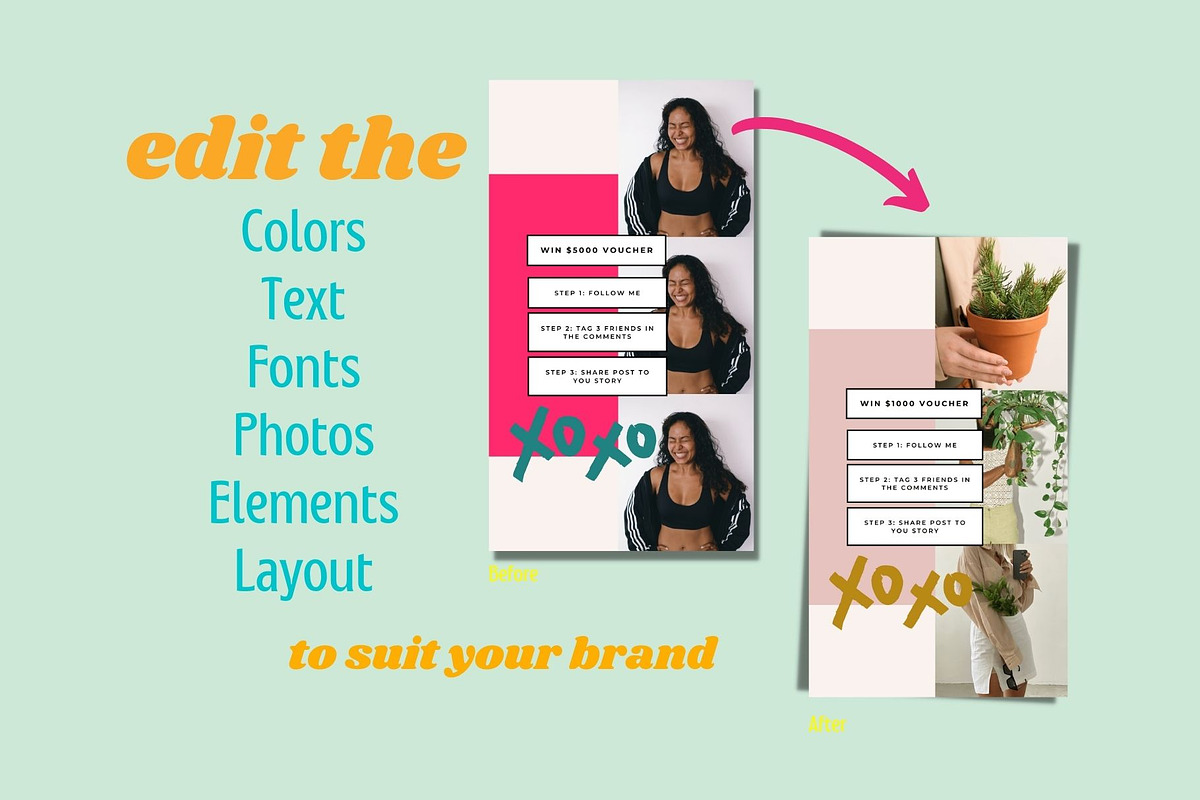 Boldest Instagram Templates CANVA, a Social Media Template by Hell Yeah ...