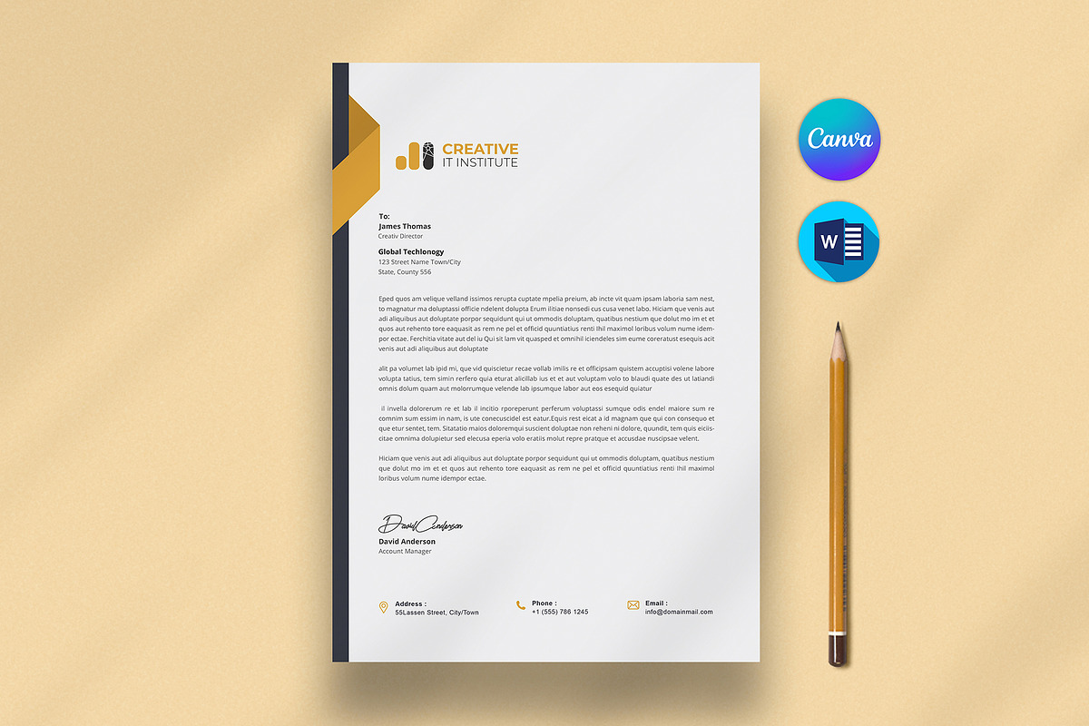Letterhead, a Stationery Template by DesignDevisers (Photo 4 of 10)