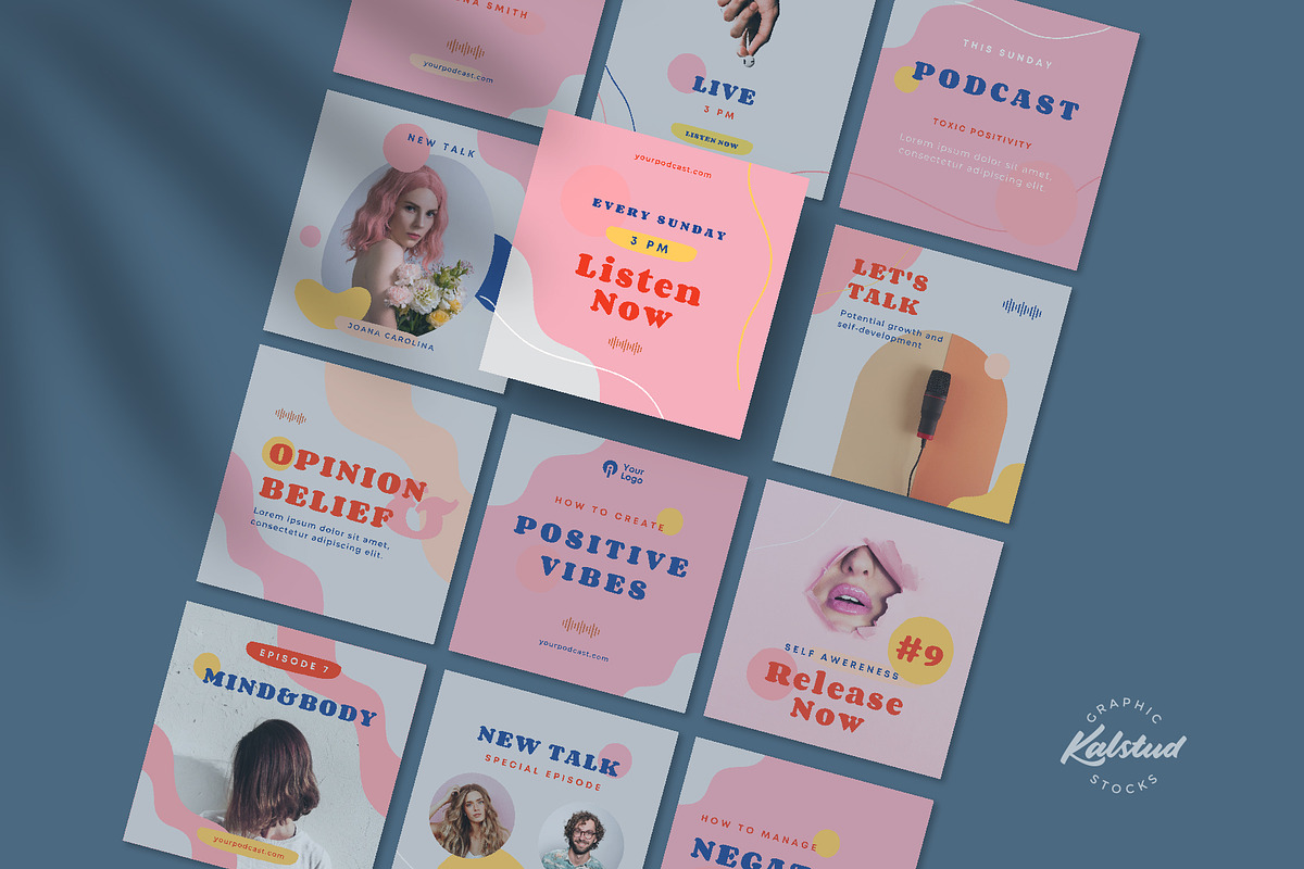 UNSPOKEN - Podcast IG for Canva, a Social Media Template by Kalstud (Photo 4 of 4)