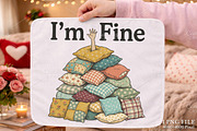 Funny I’m OK Pillow Pile PNG, an Illustration by Canvas Craft (Thumbnail 1 of 6)