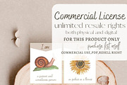 watercolour kids flashcards template, a Decorative Illustration by BarefootChild studio (Thumbnail 5 of 8)