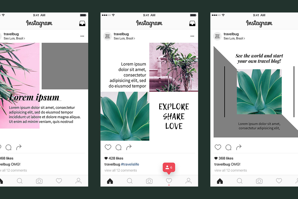 40 Tropical Theme Instagram Pack, a Social Media Template by Uno Bello Design Studio (Photo 5 of 5)